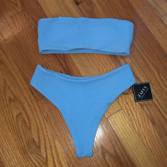 Zaful Other - Light Blue Zaful Bandeau Bikini